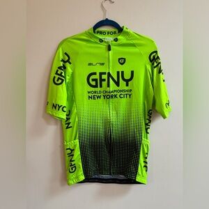 GFNY World Championship New York City Green Full Zip Cycling Jersey, Italy